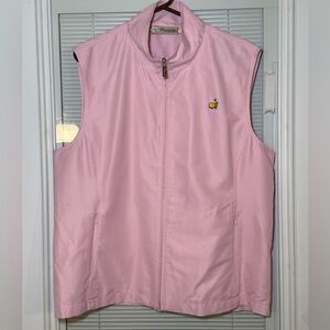 Women’s Magnolia Lane Light Pink Masters Golf Zip Front Vest Large